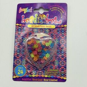 NEW Open Box Lisa Frank Bead Dreamz 80 Small Flower Beads Y2K